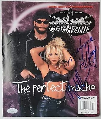 Macho Man Randy Savage & Gorgeous George REAL Hand SIGNED WCW Mag Cover JSA LOA • $599.99