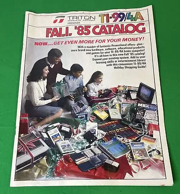 1985 Texas Instruments Home Computer 99/4A TRITON Fall Catalog Games PC QBert ++ • $19.99