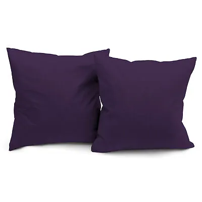 Microsuede Throw Pillows - Down Feather Filled - Modern Purple - Set Of 2 • $39.95