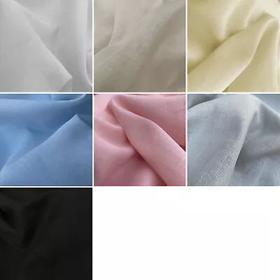 100% Egyptian Cotton Plain Soft Muslin Cheesecloth Fabric Lightweight 60  Wide • £3