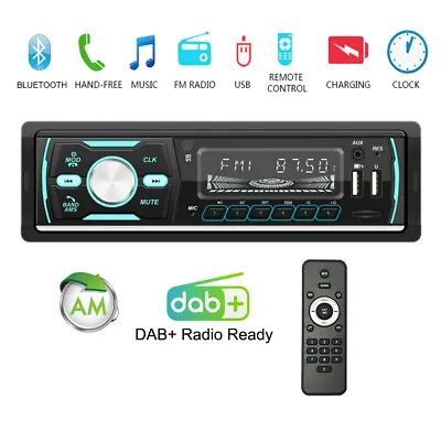 UK 1Din Car USB Radio Stereo DAB+ Tuner FM/AM RDS Radio Head UNIT AUX-IN USB 2.0 • £31.59