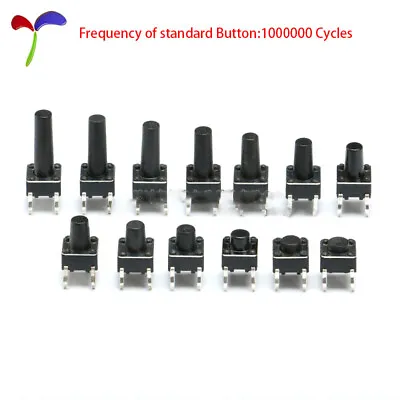 6 X 6mm LED Illuminated Switch Momentary Push Button Tactile SPST Micro 4Pin USA • $1.89