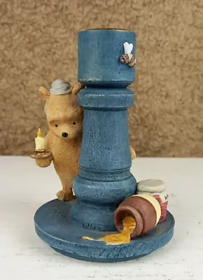 Classic Winnie The Pooh POOH CANDLESTICK (Blue) A0055 Figurine Border Fine Arts • $17.39