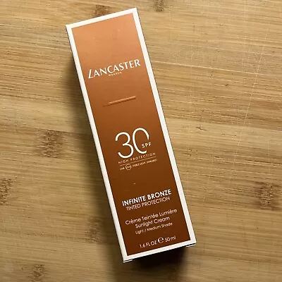 Lancaster - Infinite Bronze Tinted Protection Cream - SPF30 Light/Medium - New • £19.50