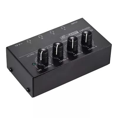 Mini Stereo Headphone Amplifier 4 Channels Volume Control W/ Power Adapter M1B4 • $15.59