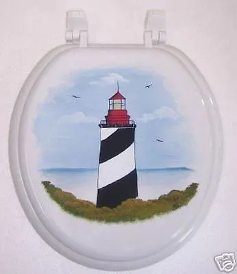 Hp Toilet Seat/lighthouse/nautical/standard Seat/ New By My • $74.95