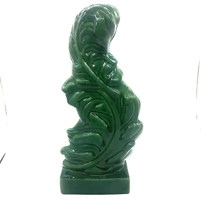 Vintage Royal Haeger Green Ceramic Acanthus Leaf Table Lamp Base Mcm • $49.99