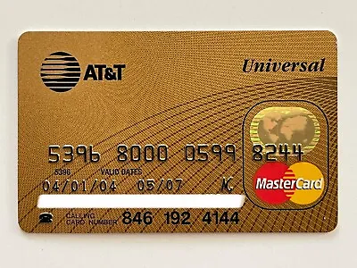 AT&T Universal Credit Card▪️Expired In 2007▪️Collectible Only▪️Gold▪️MasterCard • $14.99