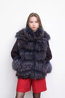 Purple Finn Racoon Fur Jacket With Wool Underlayment - Kenzo • $468