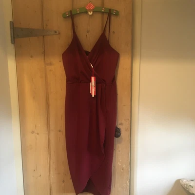£6.99 • Buy Top Shop.com Wal G Fitted Womans Burgundy Dress, New Size S