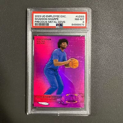 2023 Upper Deck Employee Exclusive Precious Metal Gems PMG Shaedon Sharpe PSA 8 • $119.99