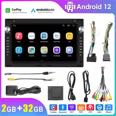 For VW B5 MK4 MK5 Golf Passat Jetta Android 12 Car Radio GPS Stereo Carplay RDS • $156.39