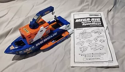 Vintage & Retired 1997 MATCHBOX Mega-Rig Rescue Squad Speed Boat B-526 Playset • $55