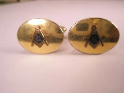 Masons 1/20 12K Gold Filled Vintage Cuff Links Shriners Scottish Rite Lodge • $42.49