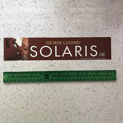 SOLARIS (2002) Movie Theater Mylar Poster 2.5.x11.5 DS OG George Clooney • $14.99