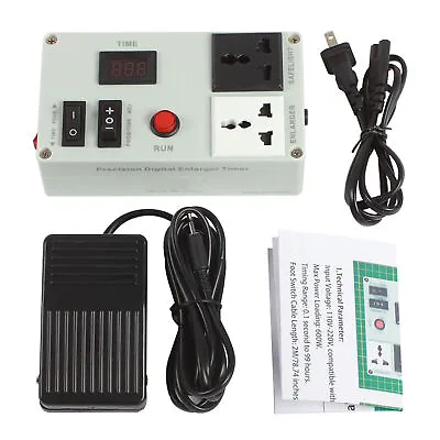 1 Set Precision Digital Enlarger Timer With Foot Switch Darkroom Photo Printing • £63.95