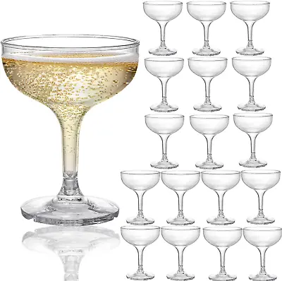£25.29 • Buy Peohud Set Of 18 Cocktail Glasses, 150ml Shatterproof Acrylic Martini Glasses,