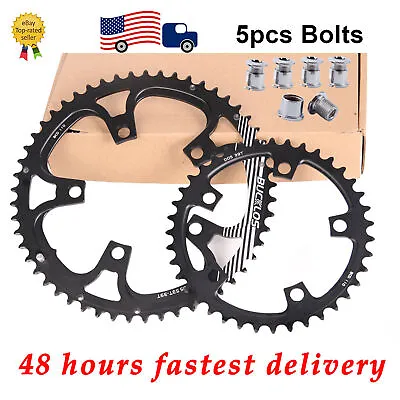 BUCKLOS Road Bike Chainring 110BCD 34/50T 36/52T 39/53T Plate 8/9/10/11 Speed US • $18.58