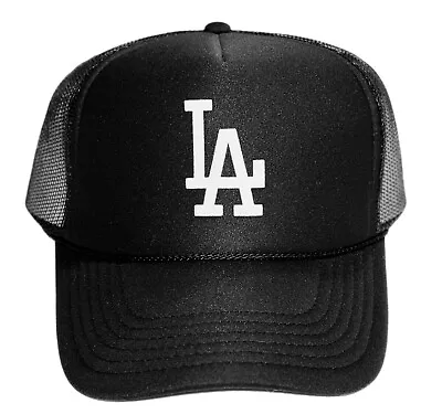 Los Angeles La Dodgers  Foam Trucker SnapBack Vintage Style Raised Logo • $19.99