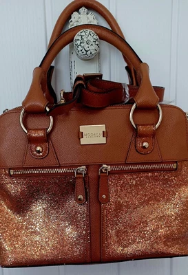 £39 • Buy Modalu Pippa Tan Designer Shoulder Handbag Grab Bag With Detachable Strap 