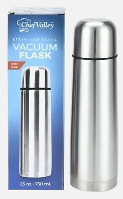 NEW STAINLESS STEEL INSULATED BULLET VACUUM THERMOS FLASK HOT&COLD 25oz/750MLCV • $14.99