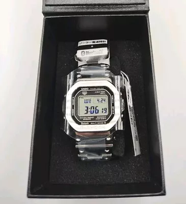 -NEW- Casio G-Shock Stainless Steel Atomic Solar Watch GMWB5000D-1 • $350