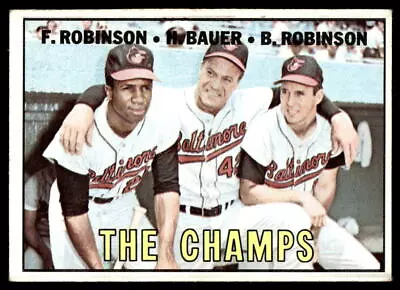 1967 Topps #1 The Champs Frank Robinson Hank Bauer Brooks Robinson NO RESERVE! • $0.99