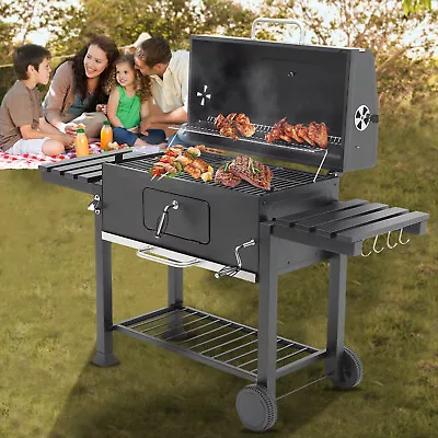 Outdoor Camping Garden Charcoal Barbecue Grill Stove Cooking Oven Smoked Furnace • £209.95