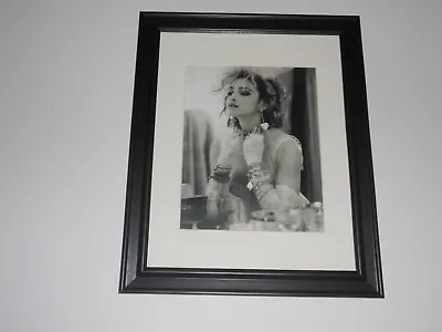Framed Madonna  Like A Virgin  1984 Promo Picture Black Glass Frame 14  X 17  • $45