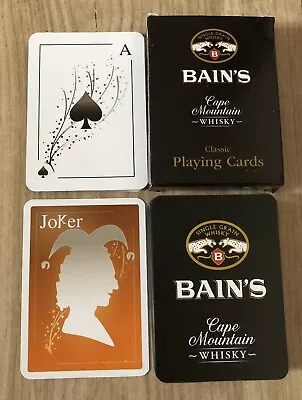 Pack Of Playing Cards Advertising Bain’s Cape Mountain Whisky - Unusual Joker • $18.95