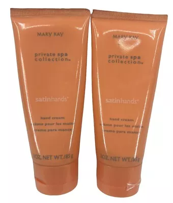 Lot Of 2 NEW MARY KAY Satin Hands Moisturizer Hand Cream 3 Oz *NEW* • $15.99