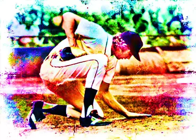 Mark Fidrych Detroit Tigers Baseball 1/10 Fine Art Print Card By:Q Pose 3 • $4.99