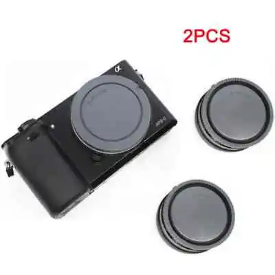 2PCS Body Front Cover+Rear Lens Cap Kit For Sony E Mount A5000 A6000 A6300 A6500 • $3.49