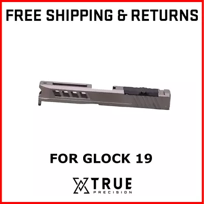 True Precision Glock 19 9MM Axiom Slide RMS Cut & Cover Plate Stealth Gray • $375.25