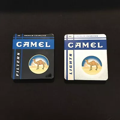 Vintage Camel Lights & Camel Filters Metal Cigarette Storage Tins • $9.99