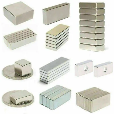 1-100X N35 N50 N52 Neodymium Rare Earth Block Square Magnet Strong Large Magnets • $5.38