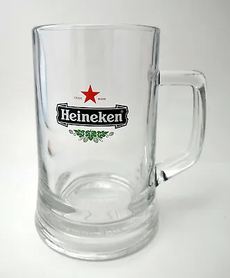 HEINEKEN Red Star .5 L 16 Oz Thick Heavy Glass Beer Mug Stein Tankard • $7.89