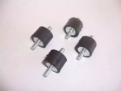 SET OF 4 Rubber Vibration Isolator Mounts M6 THREAD 1/2  LONG STUDS (1  X 3/4 ) • $10