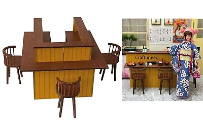 1:6 Miniature Handmade Japanese Restaurant Bar Table Chair Barbie Doll Furniture • £22.99