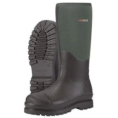 HISEA Men's Rain Snow Boots Waterproof Neoprene Hunting Fishing Mud Work Wellies • $63.99