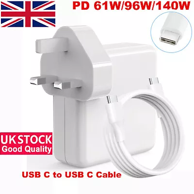 140W 96W 61W Type C USB C Adapter Wall Charger For Apple Macbook Air/Pro IPad UK • £30.99