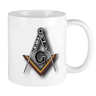 CafePress Masonic Square And Compass Mug 11 Oz Ceramic Mug (249286651) • $14.99