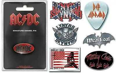 £3.99 • Buy Official METAL PIN BADGE - AC/DC Lynyrd Skynyrd MOTLEY CRUE Meatloaf DEF LEPPARD