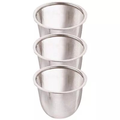  3 Pcs Home Tea Infuser Residue Strainer Metal Colander Teapot • £5.38