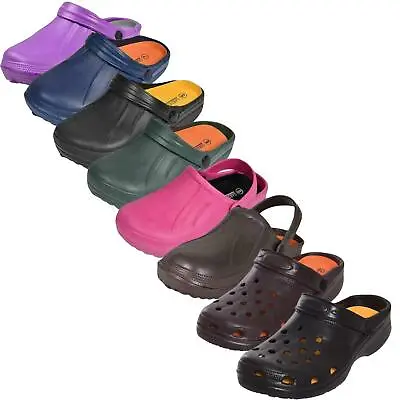 Mens Womens Garden Clogs Slip On Mules Sandal Beach Pool Chef Hospital Size 4-11 • £8.94