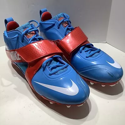 Nike Huarache III 3 LAX TD Lacrosse Football Cleats Blue Glow / Red MensSz 14.5M • $19.99