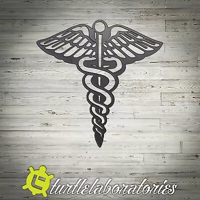 Decorative Medical Caduceus Staff Metal Wall Art Hanging Home Decor • $147