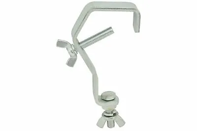 G Shaped Lighting Clamp Stage Theatre DJ Mounting Hook Silver 55MM 25Kg Load • £8.92