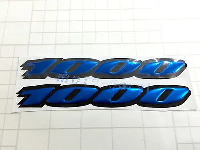 Raised 3D Chrome For GSXR 1000 Blue Tank Decal Emblem Fairing Sticker Bling • $13.78