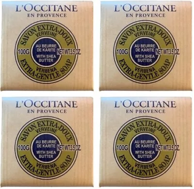 L'Occitane Shea Butter Extra Gentle Verbena Soaps - 100gm/3.5 Oz - Set Of 4 • $29.95